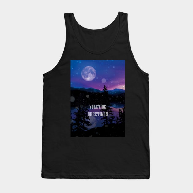 Yuletide Greetings - Yule Sunset Tank Top by AmyHuntPhotos